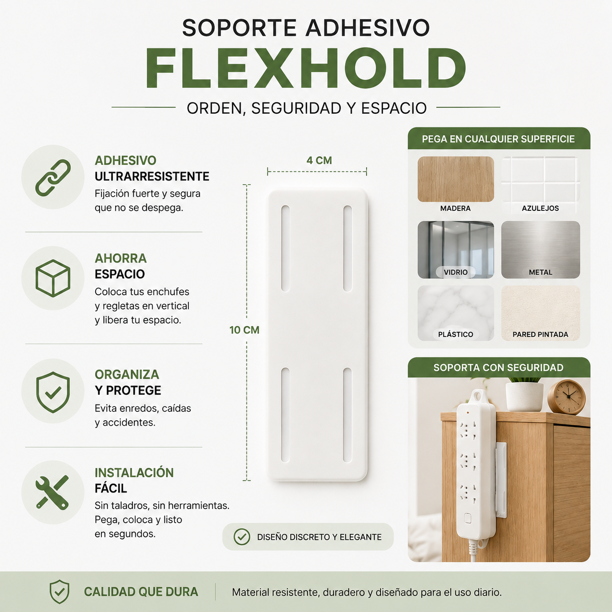 Adhesivo Organizador - FlexHold™
